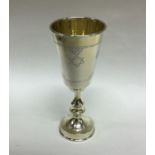A good quality silver gilt Kiddush cup of typical