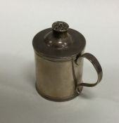 An unusual silver muffineer / caster of Georgian d