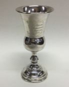 A large Edwardian Sterling silver Kiddush cup of t