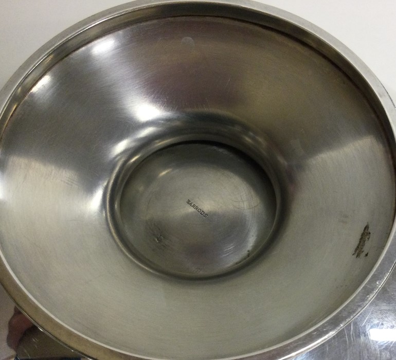 A large circular silver pedestal bowl with crimped - Image 3 of 3