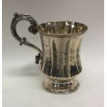 An attractive Victorian silver christening cup of