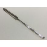 A good George III double ended silver marrow scoop