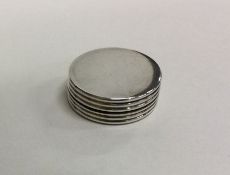 An unusual silver mounted counter box of reeded de