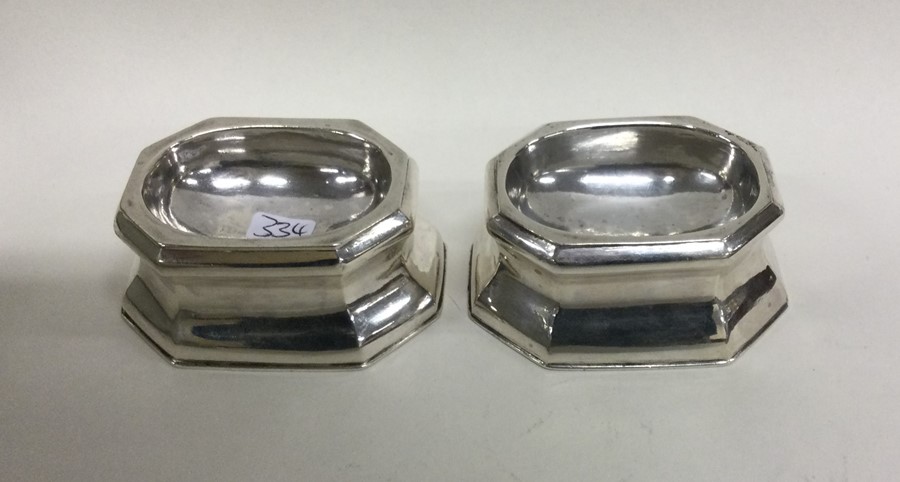 A good pair of 18th Century silver salts. London 1 - Image 2 of 3