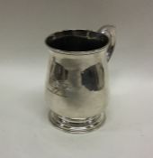 A good George II silver half pint mug with crested