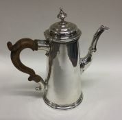 A good Georgian silver tapering coffee pot of typi