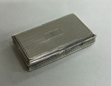 A good large engine turned silver snuff box with g