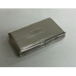 A good large engine turned silver snuff box with g