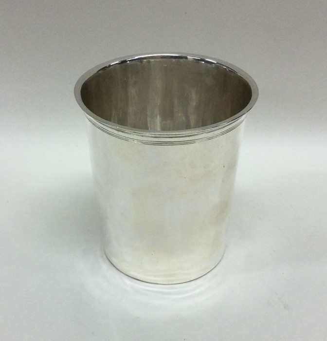 An early 19th Century French silver beaker. Punche
