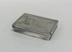 NORWICH: An unusual 18th Century silver snuff box