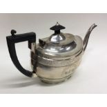 A good Georgian style silver teapot attractively d