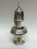 A good Edwardian silver sugar caster of typical fo