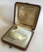 A good Russian hardstone figure of a swan with tex