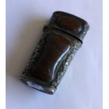 A good Antique chased silver etui mounted with gol