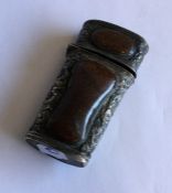 A good Antique chased silver etui mounted with gol