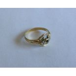 A small 18 carat sapphire and diamond three stone