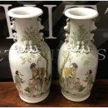 A good pair of Chinese porcelain vases attractivel