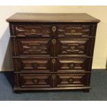A good early Georgian chest of four long drawers w