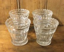 A pair of Georgian style tapering glass salts. Est