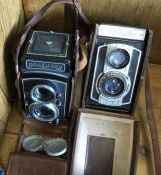 A Rolleicord camera etc. Est. £30 - £50.