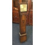 An Art Deco style oak grandmother clock. Est. £30