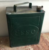 GARAGEANA: An 'Esso' fuel can in green. Est. £30 -