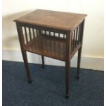 An Edwardian mahogany tapering music cabinet. Est.