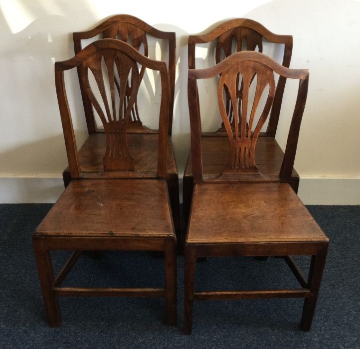 A set of six Georgian slat back chairs plus table. Est. £30 - Image 2 of 2