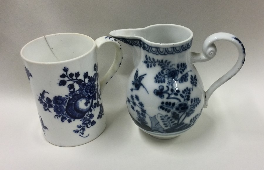 MEISSEN: An early cream jug together with an Engli