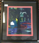 CHRISTOPHER LAMBERT: A framed and glazed abstract