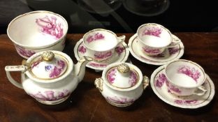 An attractive Victorian doll's house tea service w