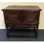 A good quality Antique oak hinged top hall chest o