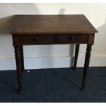 A Georgian single drawer table. Est. £15 - £20.