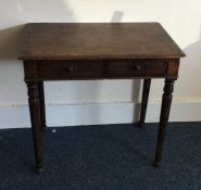 A Georgian single drawer table. Est. £15 - £20.