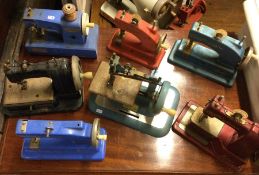 Six children's Vulcan sewing machines. Est. £40 -