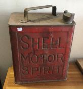 GARAGEANA: A 'Shell Motor Spirit' fuel can. Est. £