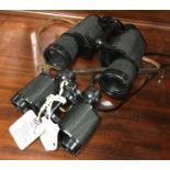 A cased pair of Admiral binoculars together with a