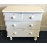 A good painted pine four drawer chest. Est. £30 -