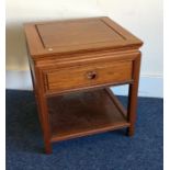 An Eastern single drawer bedside cabinet. Est. £20