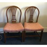 A pair of Georgian mahogany Hepplewhite style dini