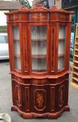 A reproduction glazed display cabinet. Est. £20 -