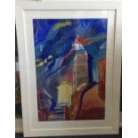 CHRISTOPHER LAMBERT: A framed and glazed abstract