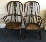 A good pair of bow back Windsor chairs of typical