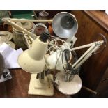 A group of three retro Anglepoise lamps. Est. £30