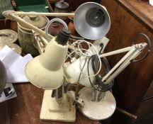 A group of three retro Anglepoise lamps. Est. £30