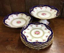 An attractive dessert set gilded with flowers. Est