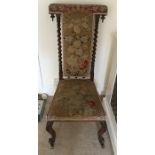 An early Victorian mahogany prideaux chair. Est. £