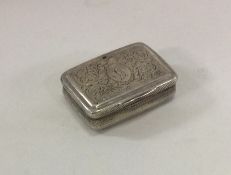 A Georgian silver vinaigrette attractively decorat