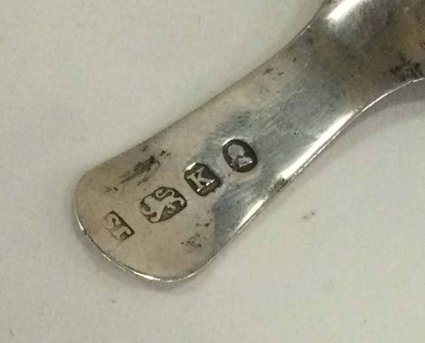 A good silver caddy spoon with fluted bowl. London - Image 2 of 2