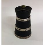 A good silver mounted and ebony pepper grinder of